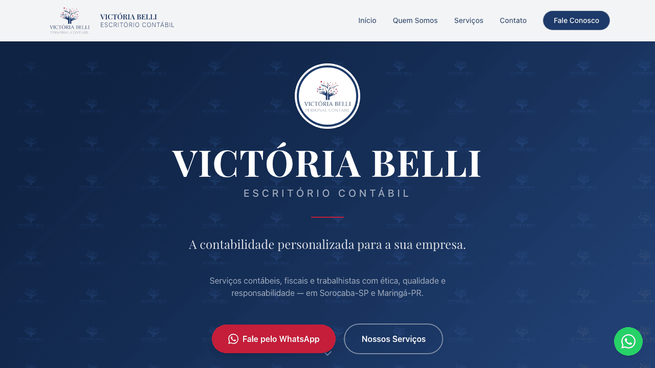 Screenshot do projeto VICTORIA BELLI